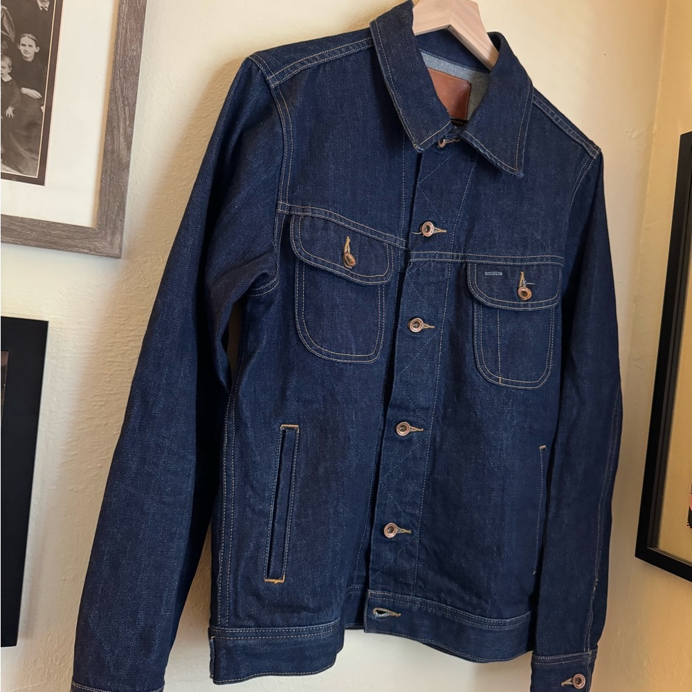 Taylor Stitch Long Haul Trucker Jacket White Oak Cone denim